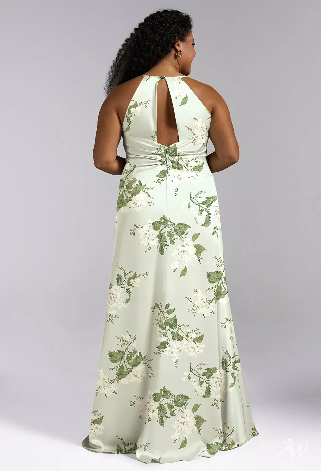 open lace back dress Yellow Midi Dress in Retro Print main image 0