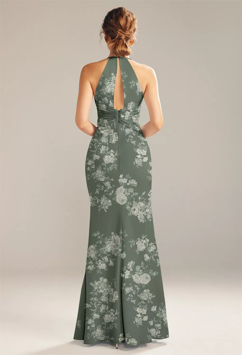Trumpet Teal Rose Country Wedding Guest Dresses | AW.Bridal