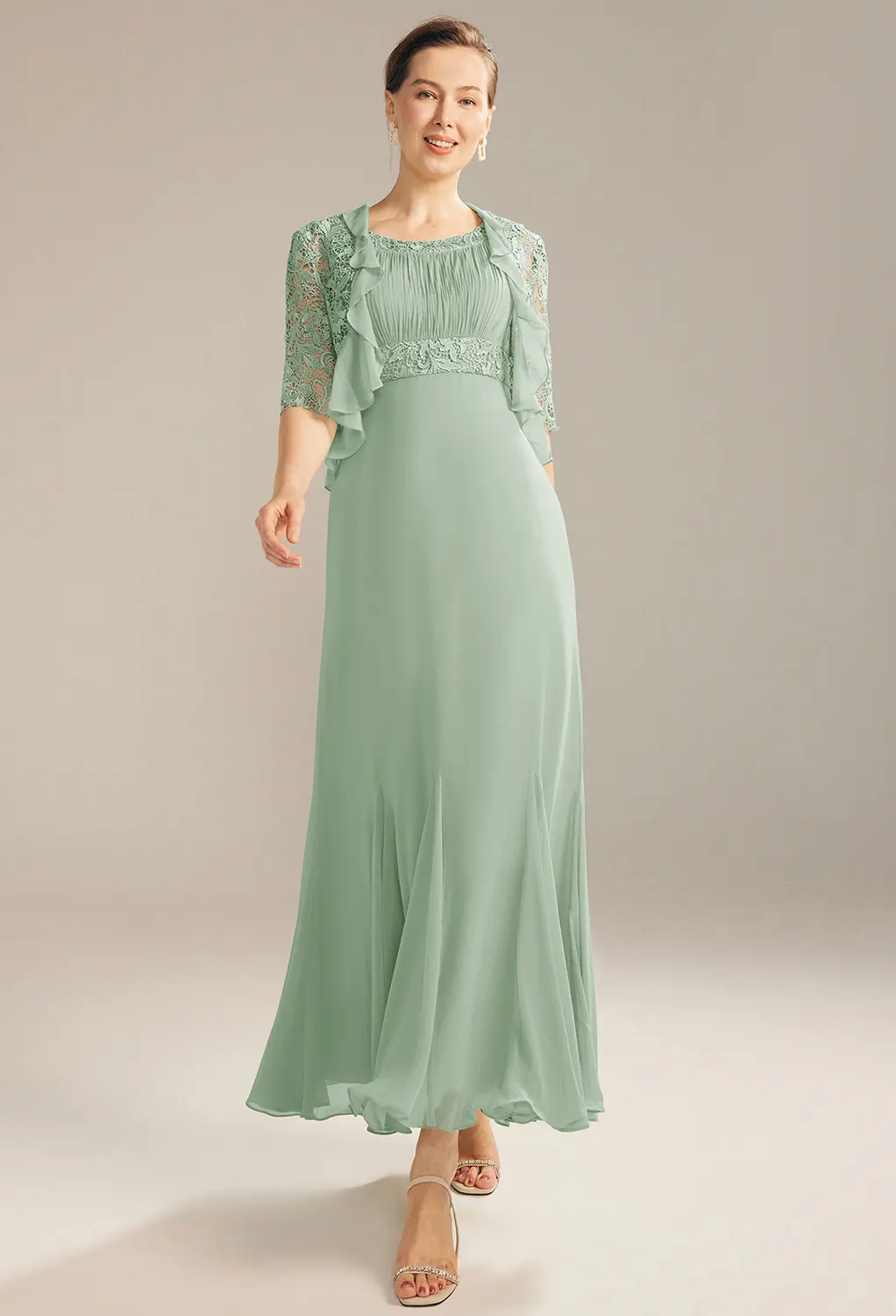 AW Rosalia Sage Green  Mother of the Bride Dresses