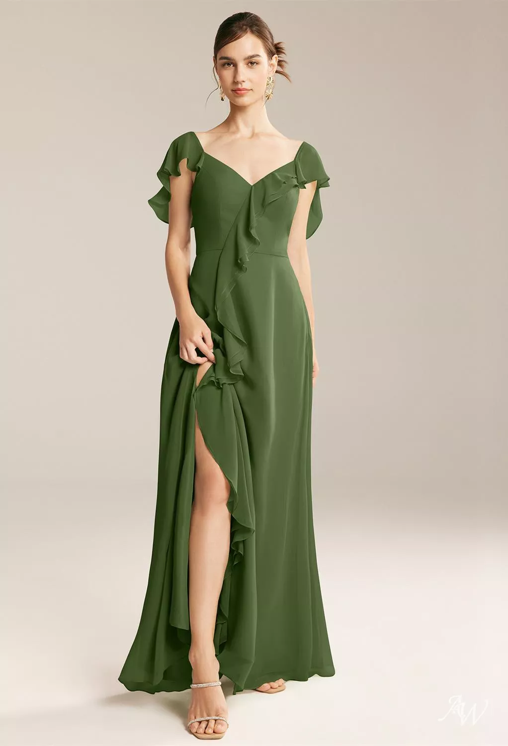 green emerald velvet dress Marsha Formal Satin Tie Back Dress