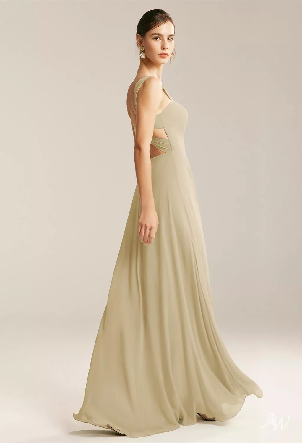 rachel's bridesmaid dress Elegant Sweetheart Spaghetti Straps Chiffon Long Bridesmaid Dresses