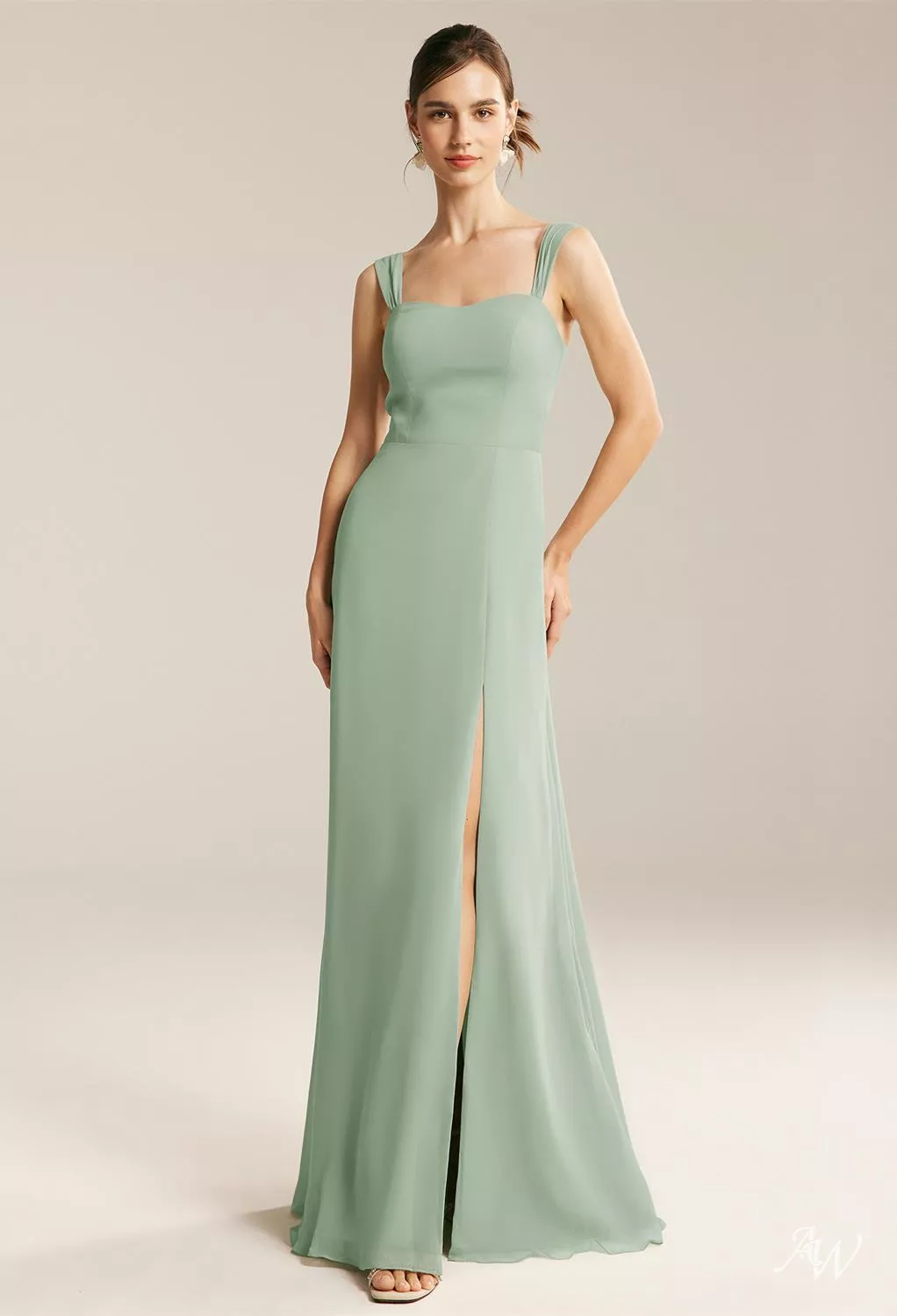 slim fit dress slacks Luxury Sage Green 3D Flowers Sweetheart Evening Dress with Cape SS346 –  Sharon Said