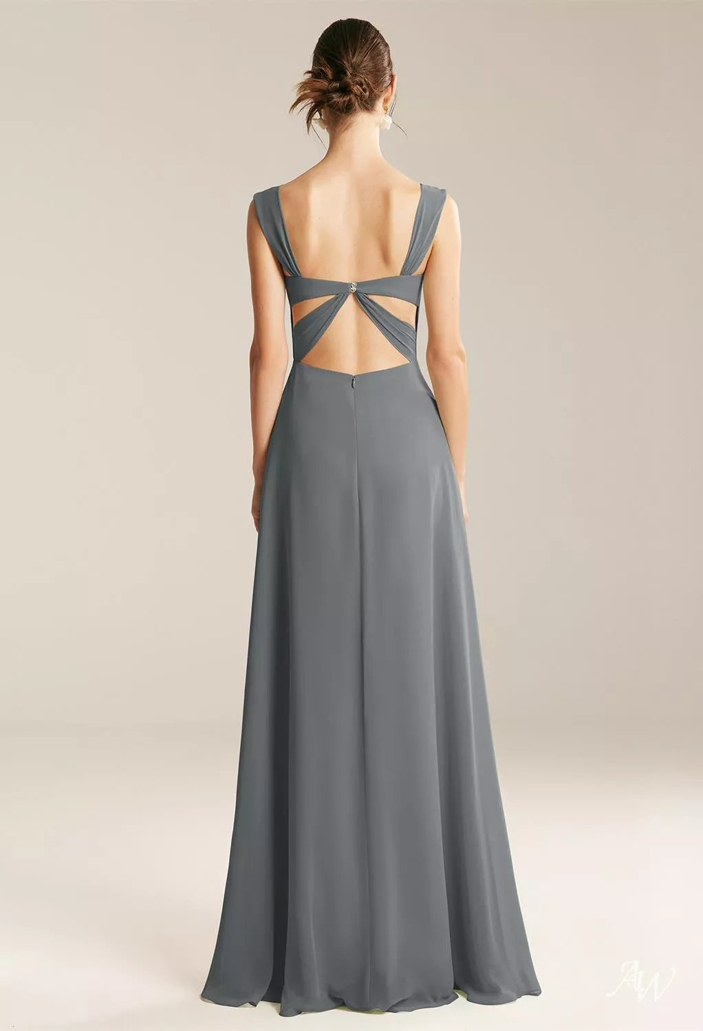 green emerald velvet dress A Line V Neck Silver Gray Long Prom Dresses, Silver Gray Long Formal E –  jbydress main image 1