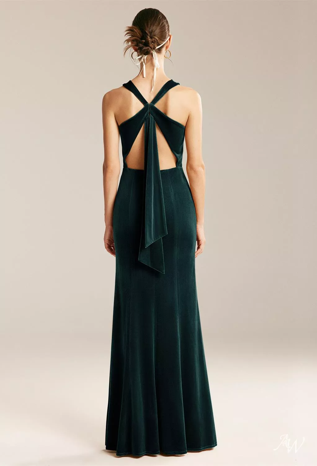 mermaid green bridesmaid dresses Wedtrend Women Elegant Bridesmaid Dress with Slit Mermaid One Shoulder  Pleated Backless Wedding Party Guest Dress – WEDTREND main image 0