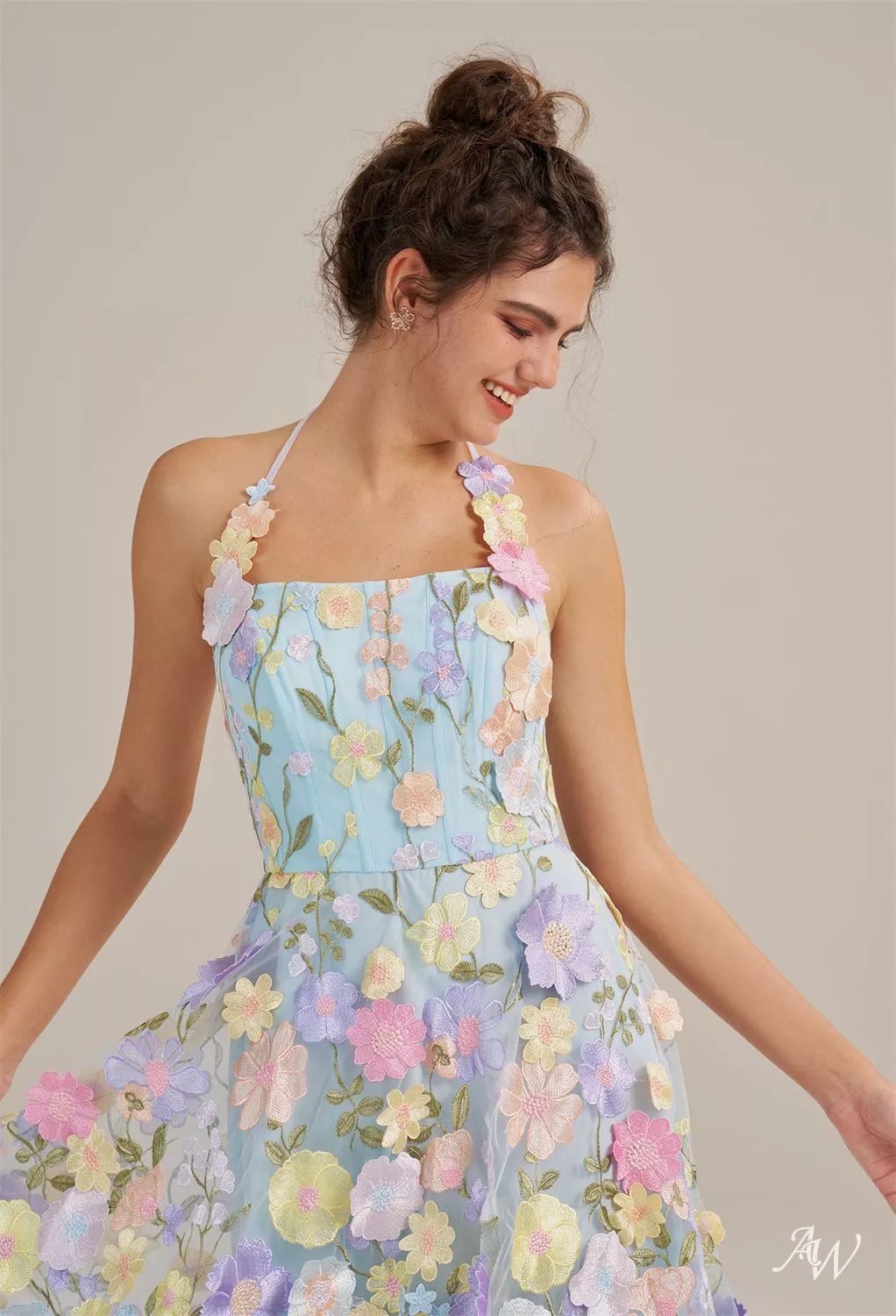 AW Coralia Sky Blue Wedding Guest Dresses | AW.Bridal
