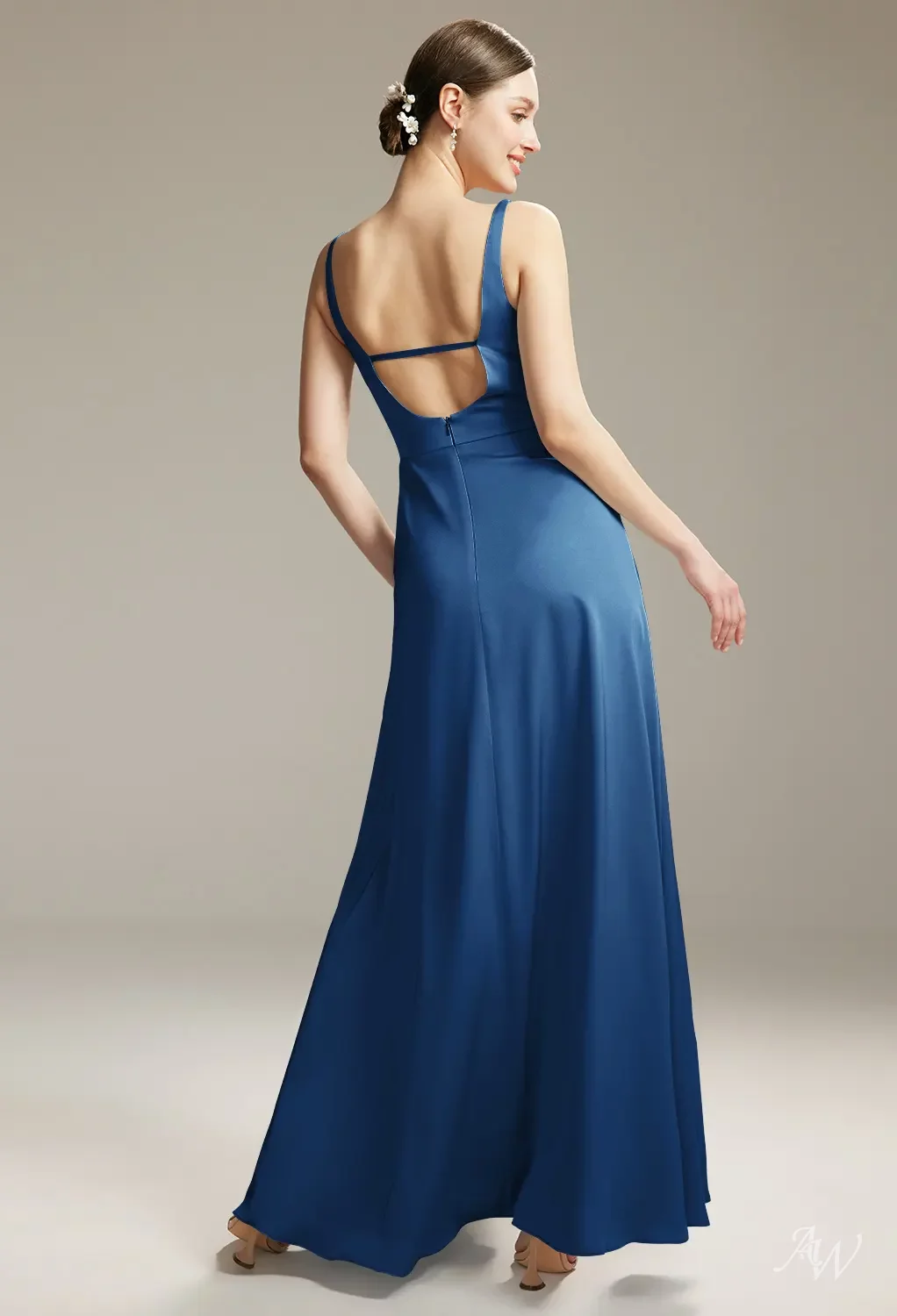 a line scoop neck bridesmaid dress Graceful Scoop Neckline A-Line Wedding Gown – Ludyne Yuceed main image 1