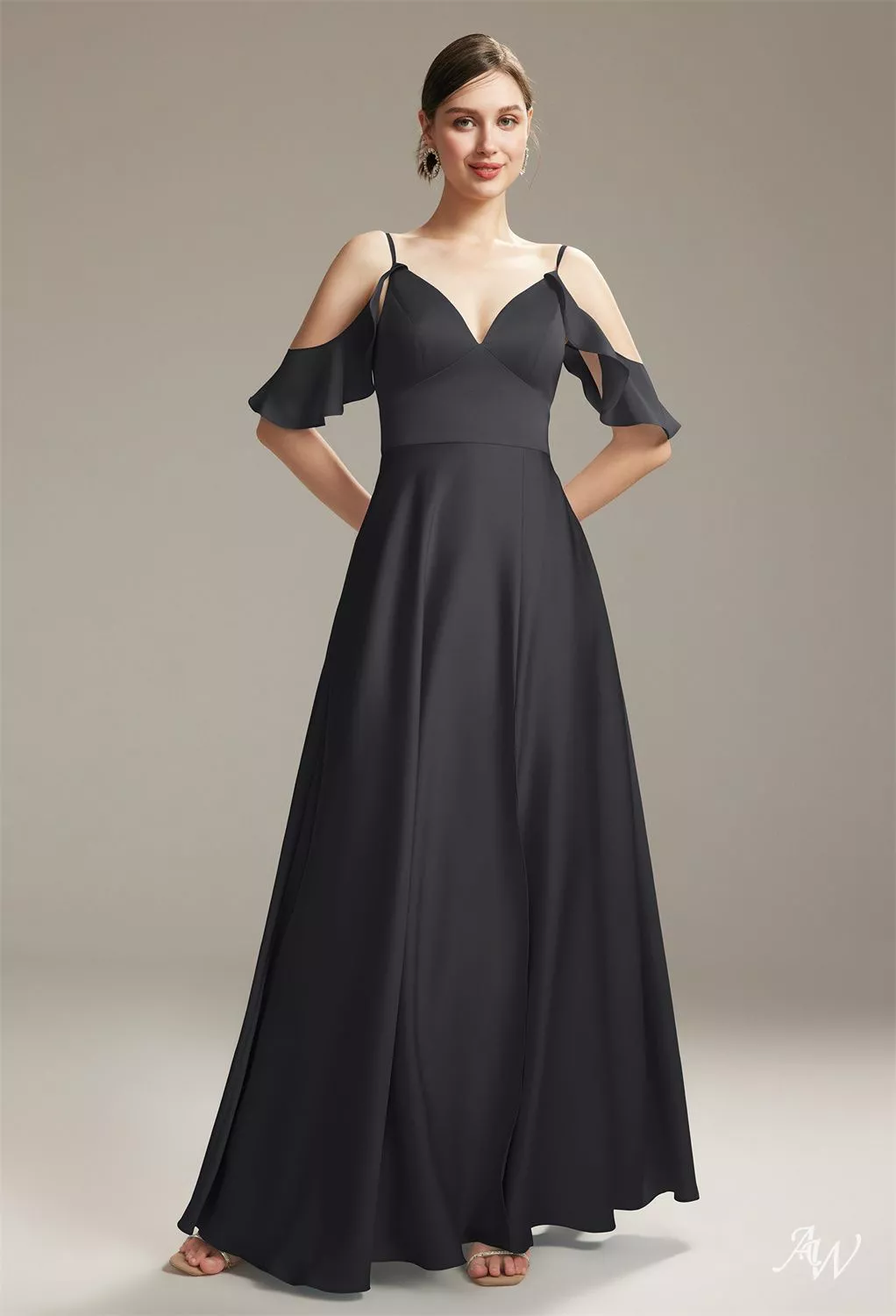 black metallic satin bridesmaid dress Men's White Dress Shirt – Slim Fit (Dobby Weave) main image 1