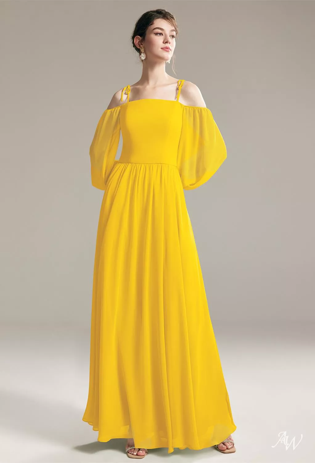 long mustard yellow bridesmaid dresses Mustard Yellow Spaghetti Strap Sweetheart Lace Waist Mermaid Long Brid   AlineBridal