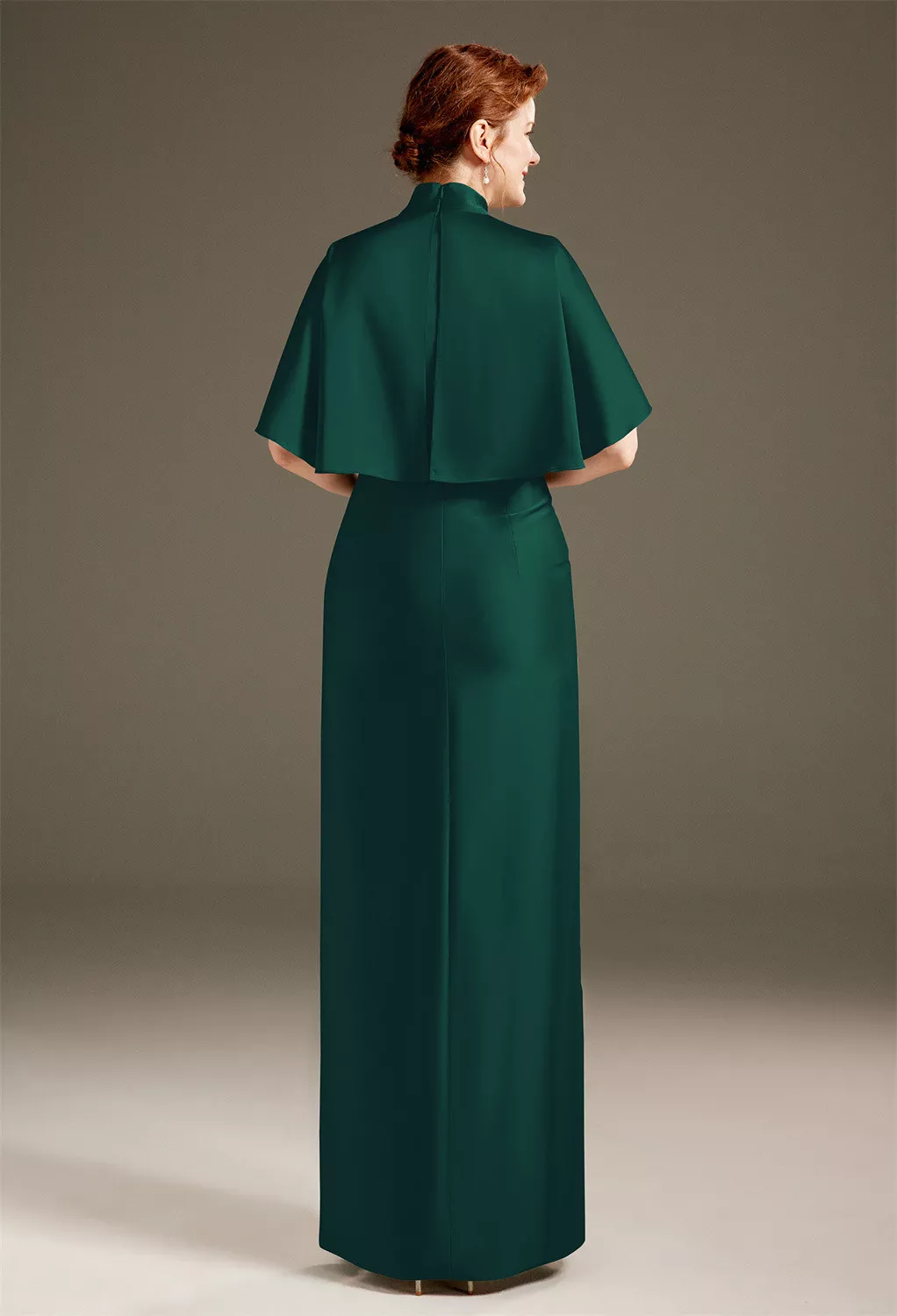slim fit dress slacks Ready To Ship | Dark Green Satin Mother of Bride Dress