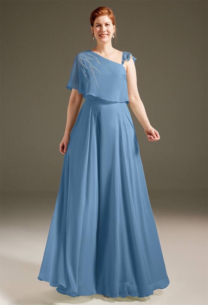 Rhapsody - Dusty blue wedding dress from natural silk organza | Wedding  Dresses & Evening Gowns by Anna Skoblikova