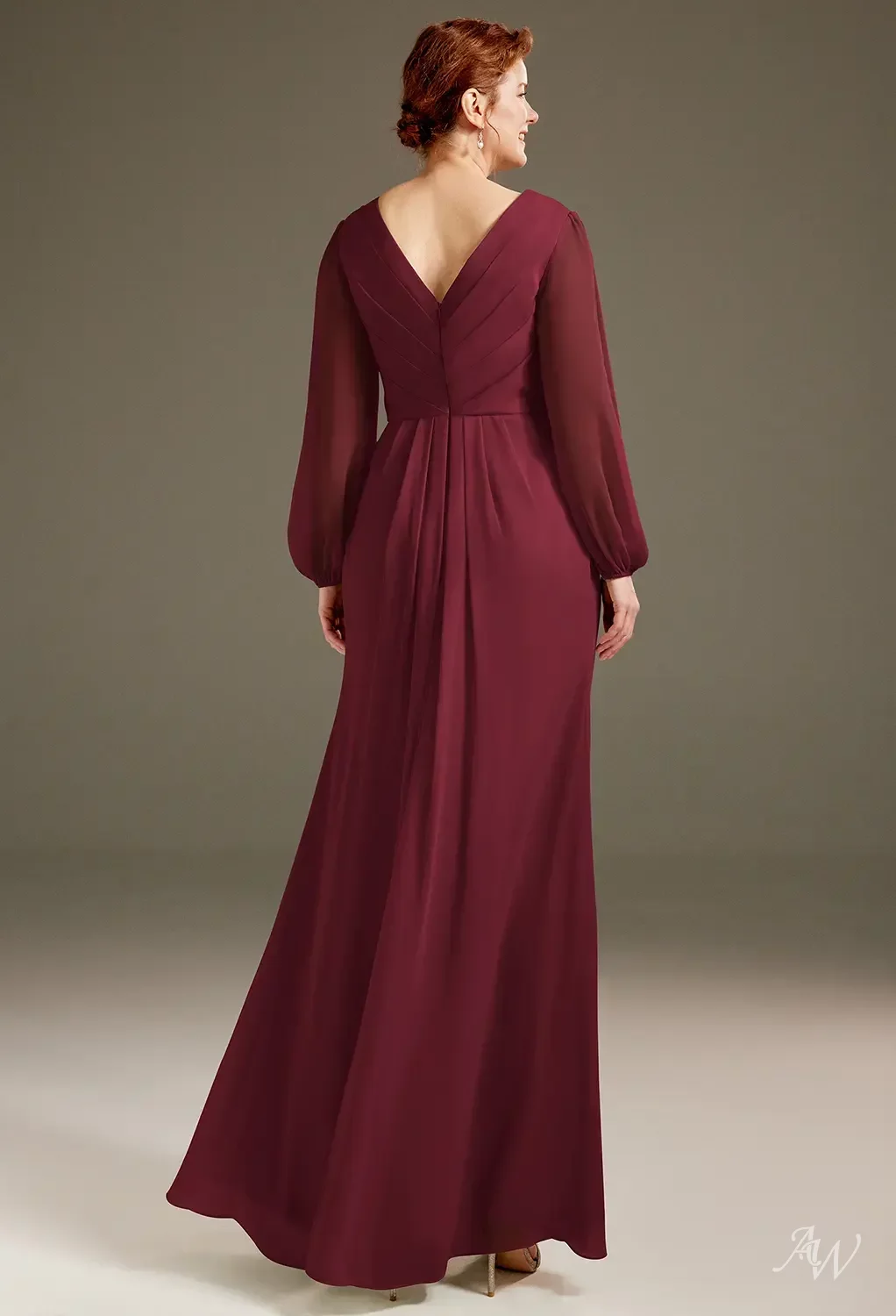 princess polly baby blue dress AW.Bridal A-Line V-Neck Floor Length Puff Sleeves Mother of The Bride Dresses Dress Burgundy Size 18