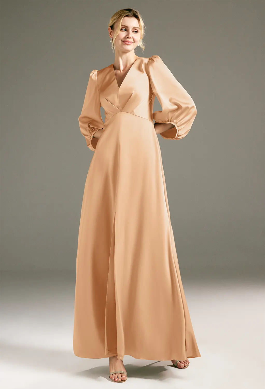 Pale Peach Maternity Bridesmaid Dresses | AW.Bridal