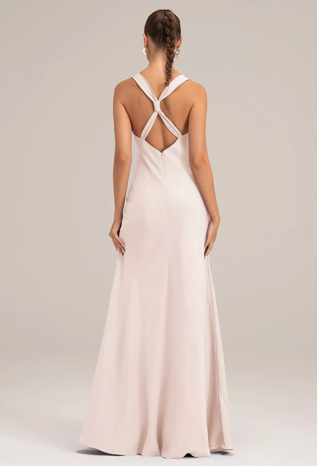 open lace back dress Johnathan Kayne 2839 - Long Shiny Stretch Lycra, Stretch Lining, Mesh  Mermaid Dress main image 0