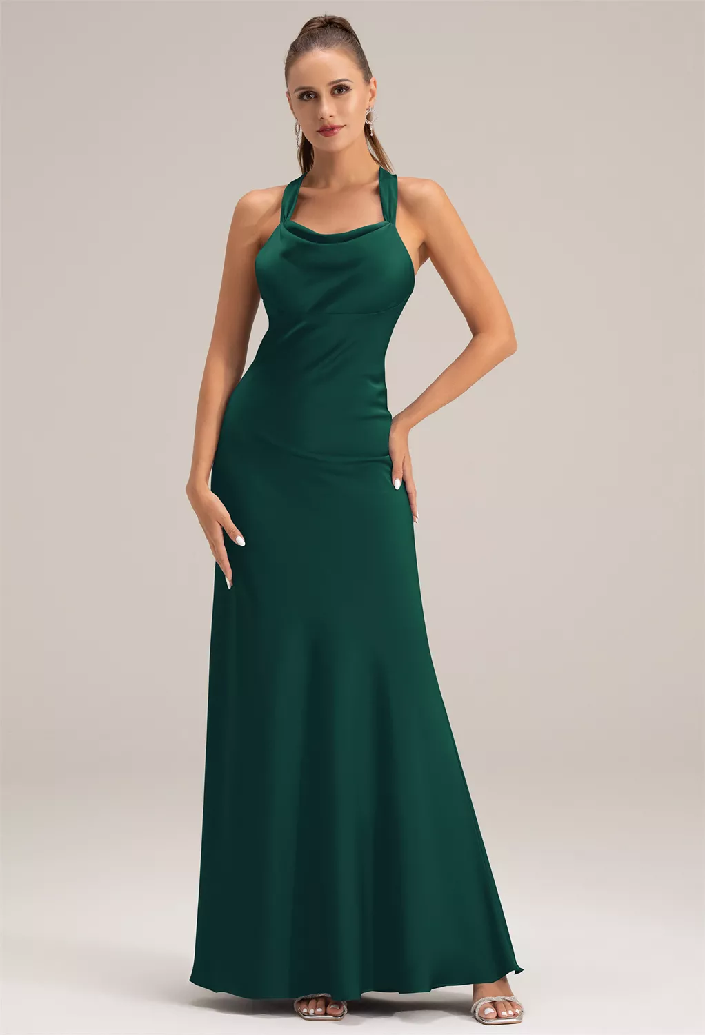 hunter green semi formal dresses Gorgeous Trumpet Hunter Green Long Formal Dress Green / 00 main image 1