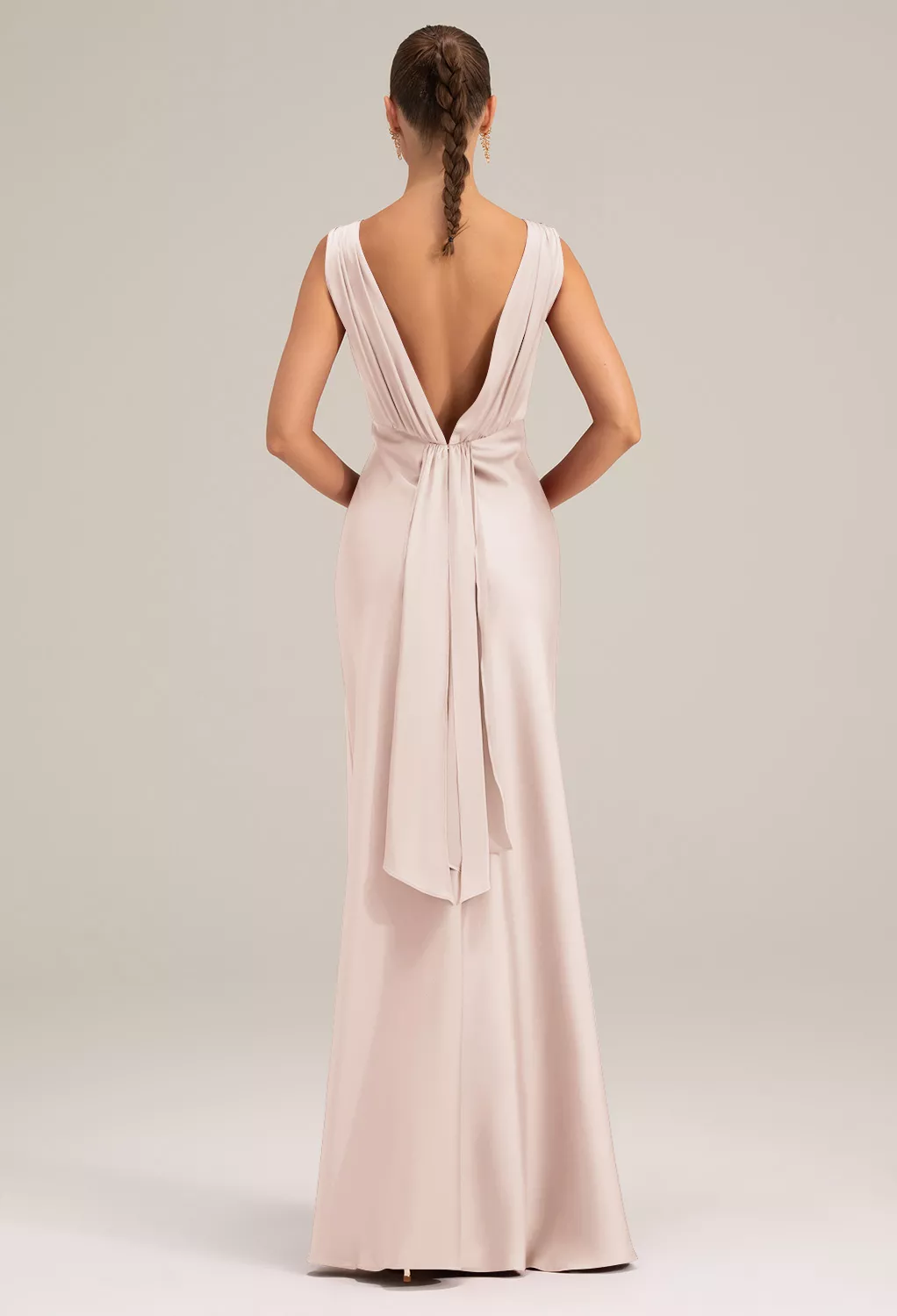 open lace back dress Cicinia Apricot Prom Dresses Long Printed Fabric A-line Strapless With