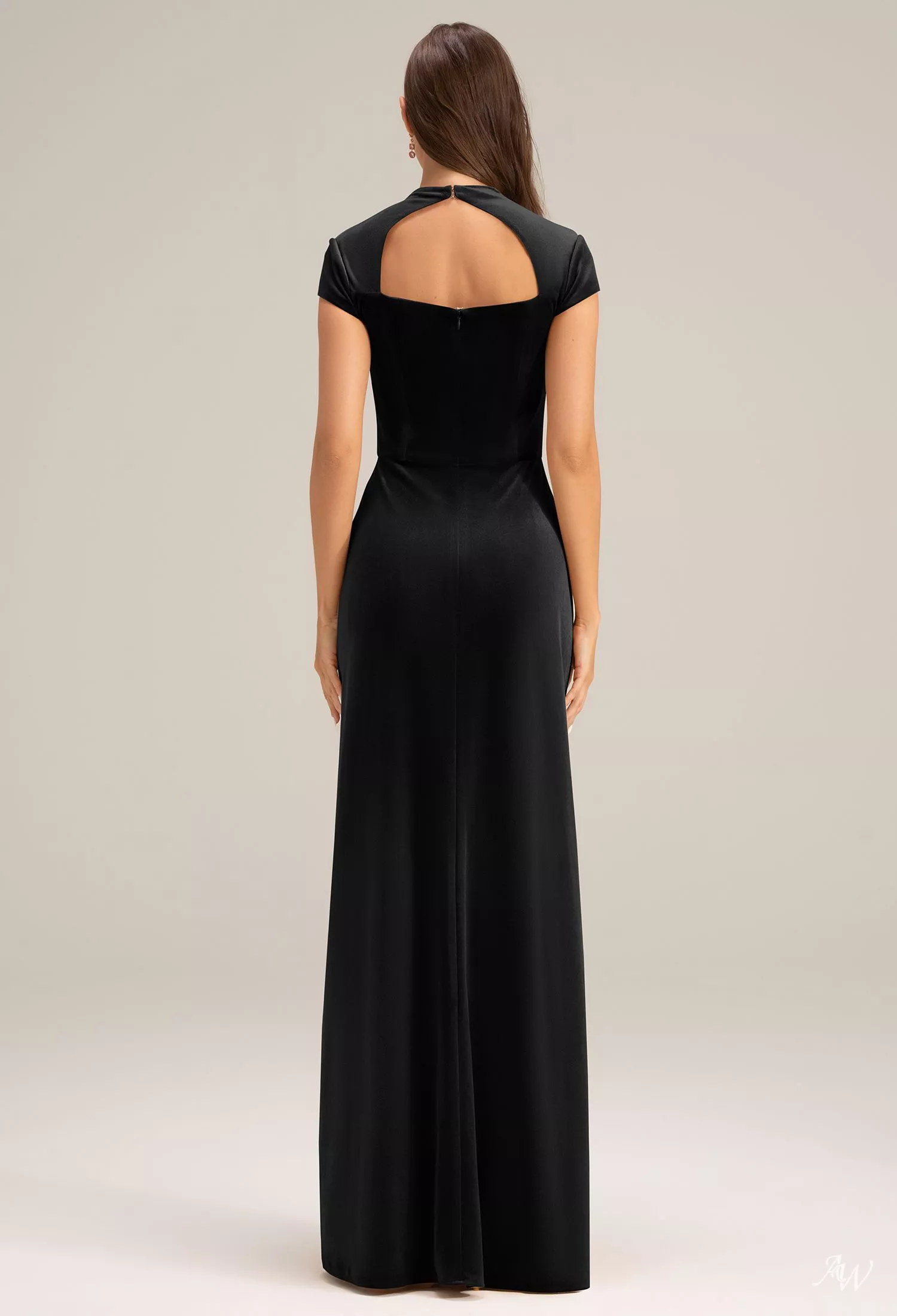 black bridesmaid dresses with cap sleeves Black Mermaid Bridesmaid Dresses Cap Sleeves V-neck Black / Customization