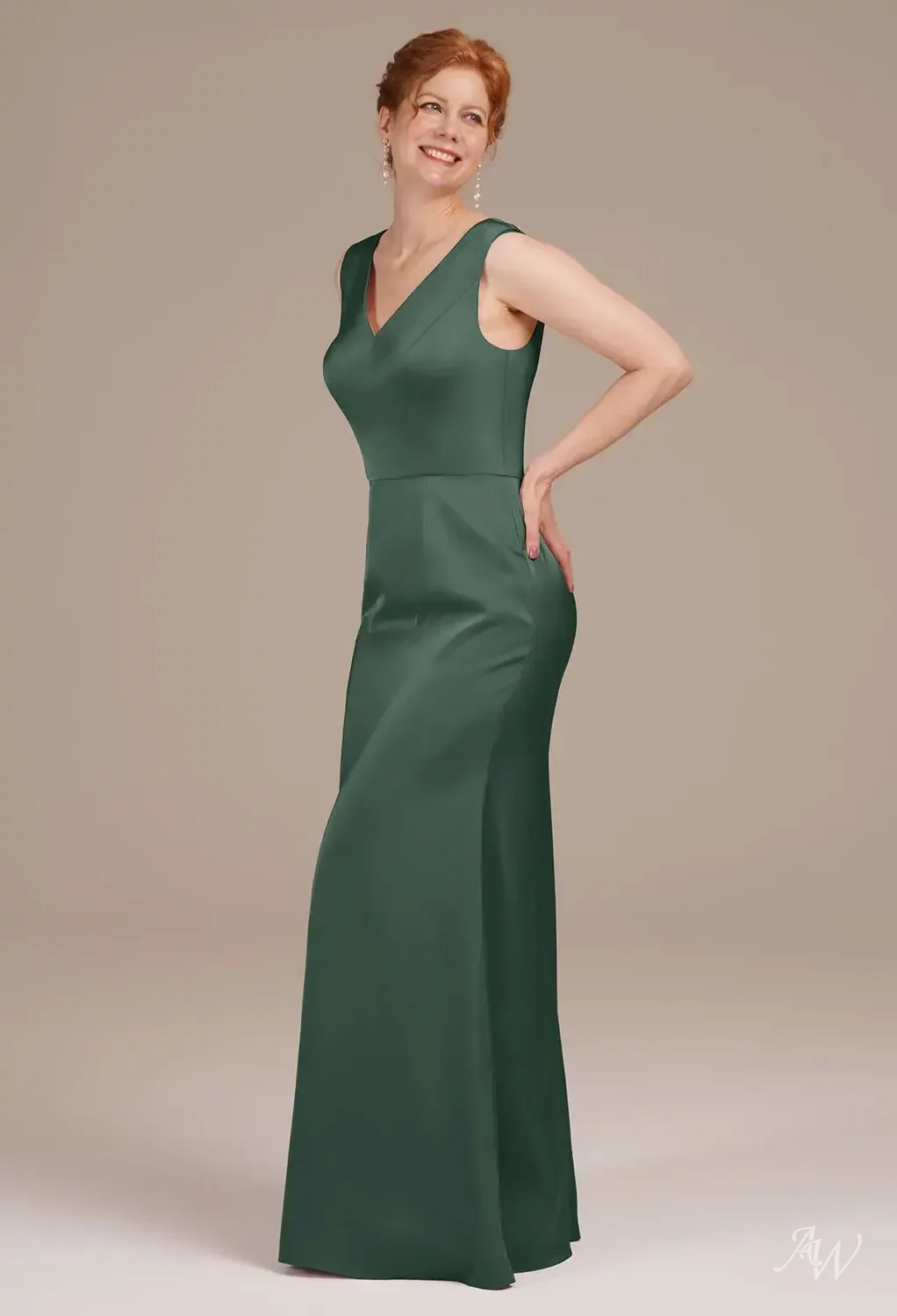 AW Loraine Hunter Green Mother of the Bride Dresses | AW.Bridal