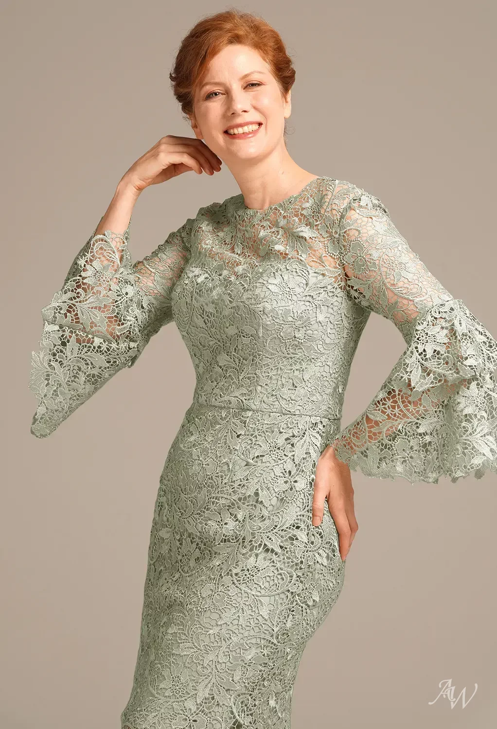 AW Cressida Sage Green Mother of the Bride Dresses | AW.Bridal