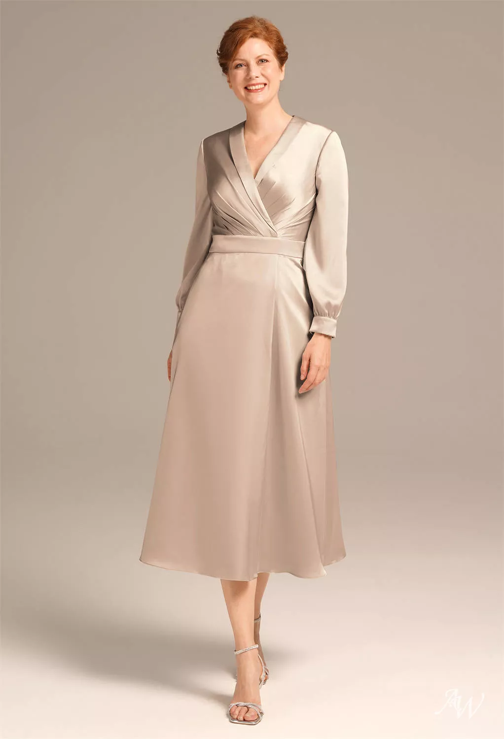 AW Katheryn Taupe Mother of the Bride Dresses