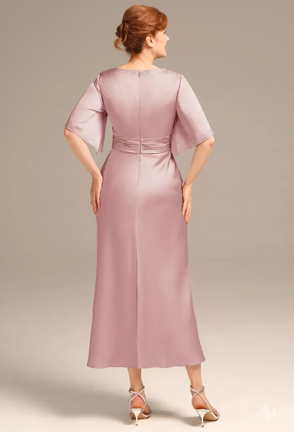 oleander pink tea length dress AW Oleander Dress