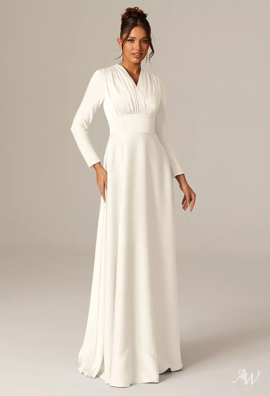 nearest formal dress store Ivory Long Sleeve Vintage Dress – Romantic Princesscore Aesthetic Outfit