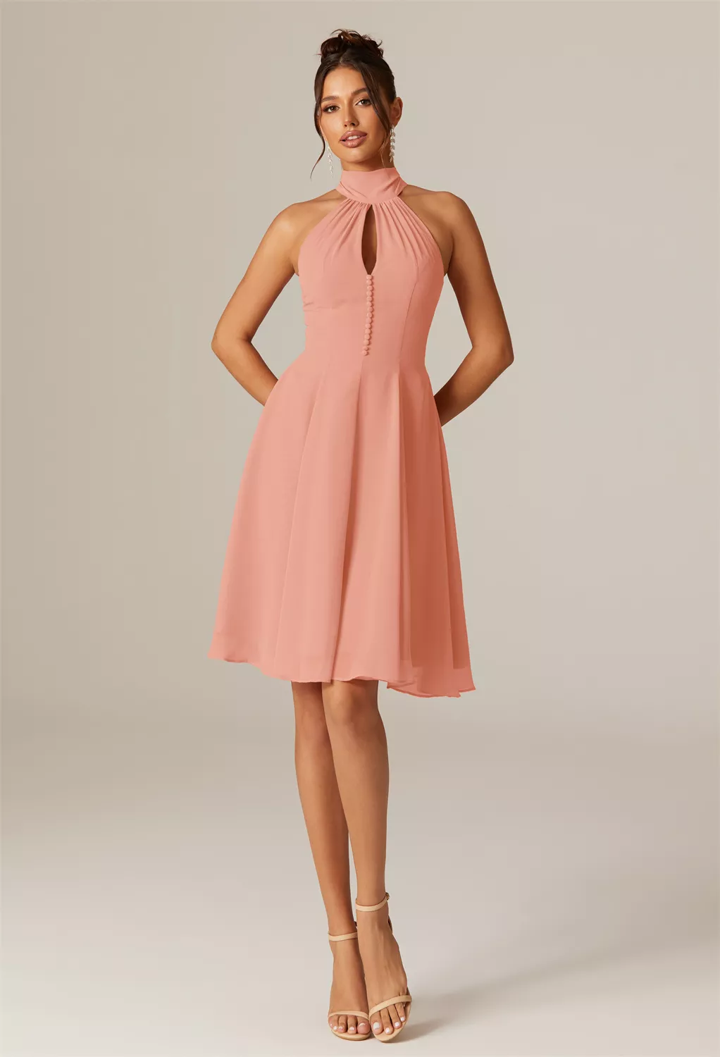 Peach Pink Country Wedding Guest Dresses Page 2 | AW.Bridal