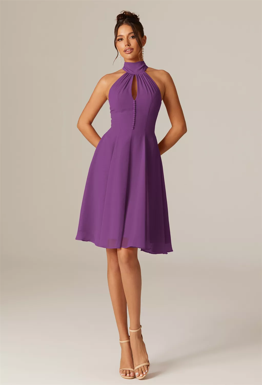 purple dresses for graduation Simple Off the Shoulder Homecoming Dresses Cheap Graduation Dress –  SheerGirl main image 1
