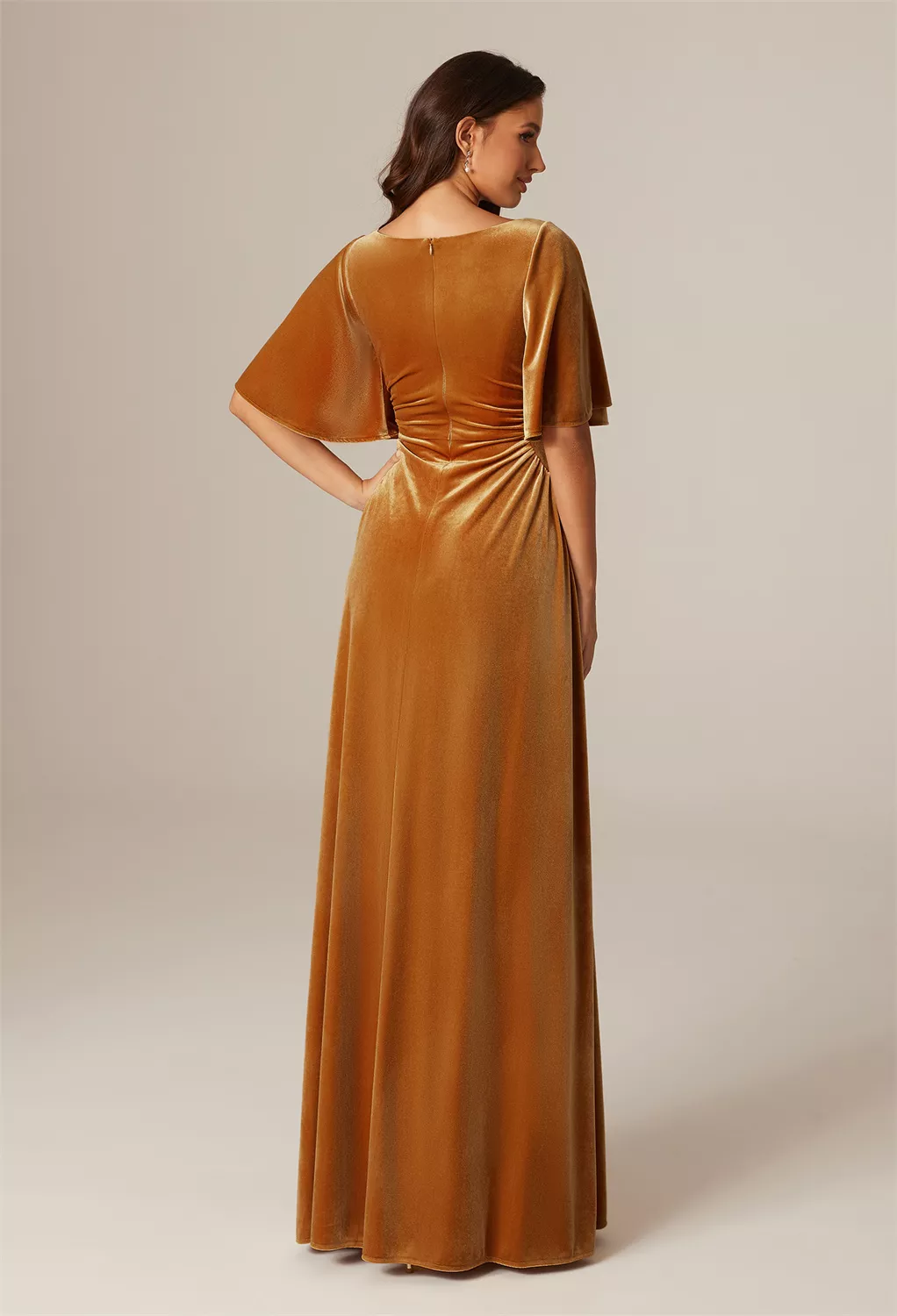 slim fit dress slacks Mismatched Brown Sexy Side Slit Mermaid Soft Satin Long Bridesmaid Dre