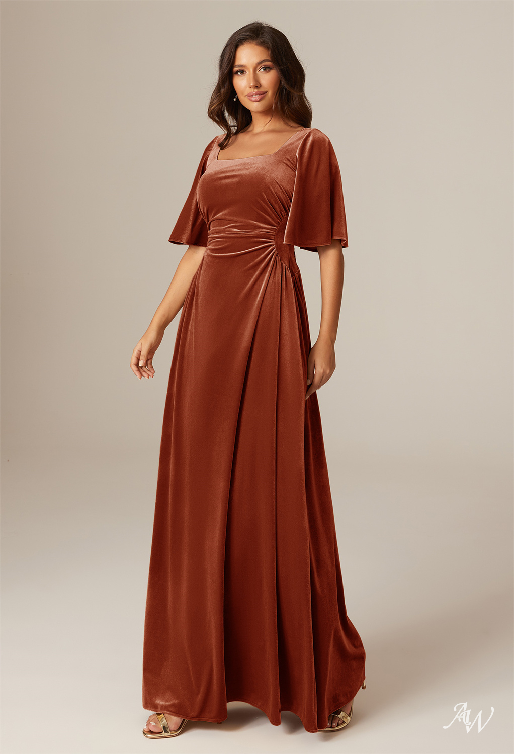 AW Eleanora Dress, Black Long Bridesmaid Dresses | AW Bridal