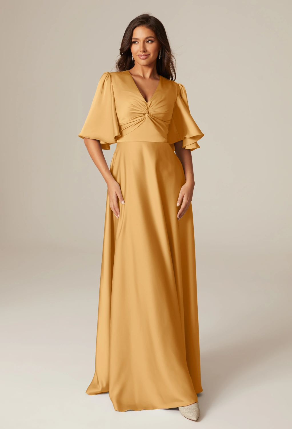 slim fit dress slacks Yellow Floral Wedding Dress Tea Length Tulle Prom Dresses Princess Eve   SELINADRESS