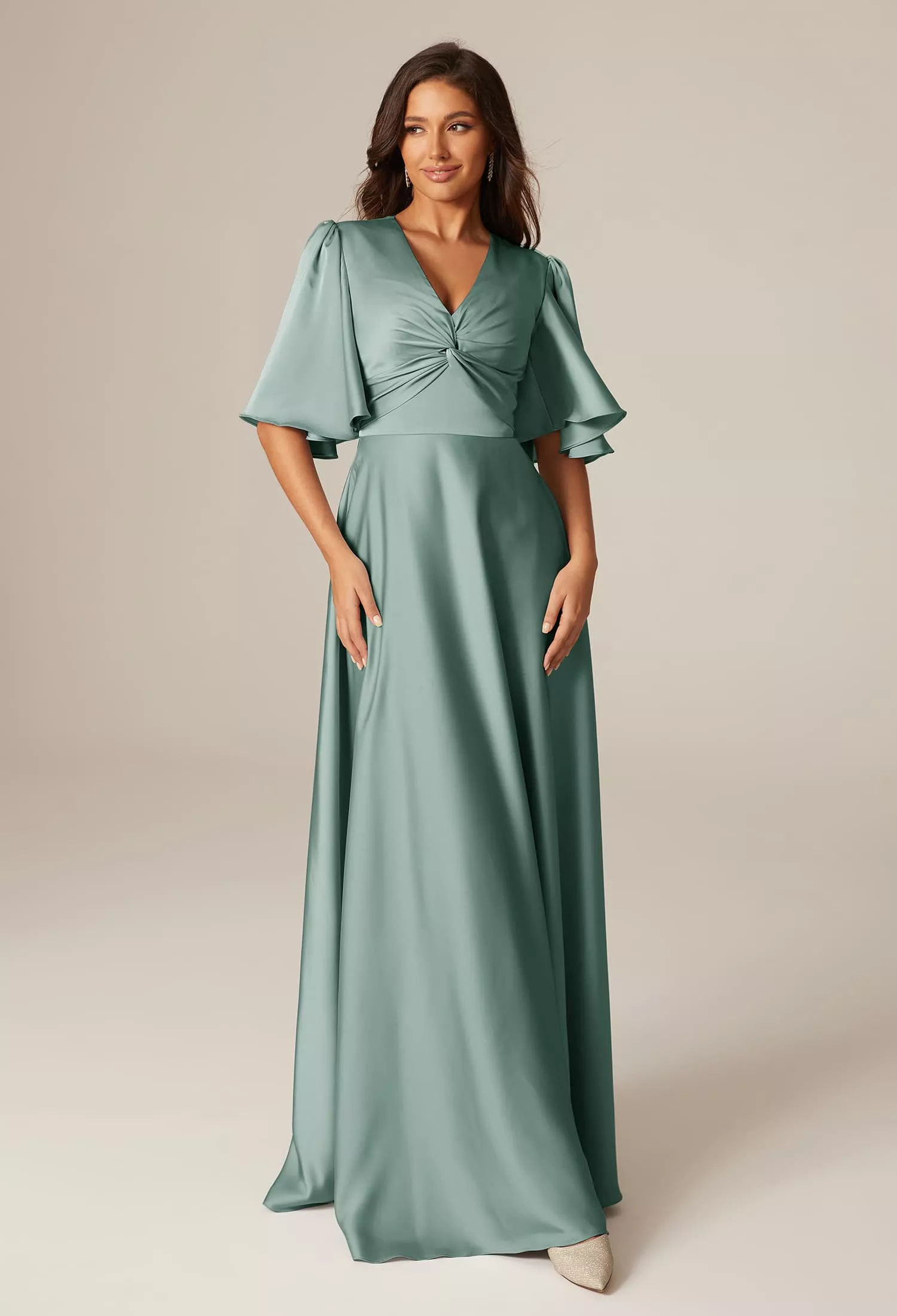 deep sea green bridesmaid dresses This dreamy blue-green shade is muted yet eye-catching. 'Deep Sea' comes in  over 75 styles!  Mix and match for a look that lets each of your  bridesmaids shine   Photographer: @