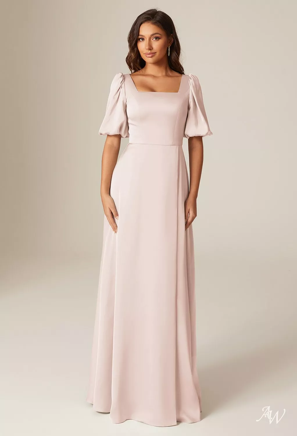 apricot evening dresses V-Neck Backless Tulle Apricot Prom Dress RJ10789