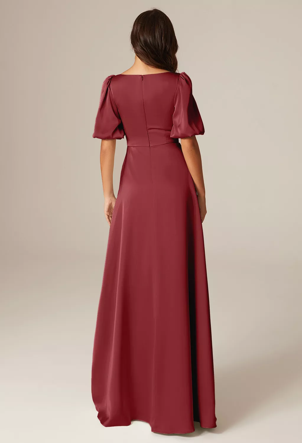 modest burgundy bridesmaid dresses Long Sequins Lace Burgundy Modest Mismatched Bridesmaid Dresses with Sleeves PB10106 main image 1