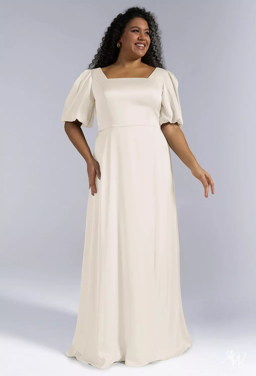 ivory formal dress plus size Ivory Wedding Formal Dress & Plus Size Long Sleeve Bridal Gowns RQ7910 main image 1