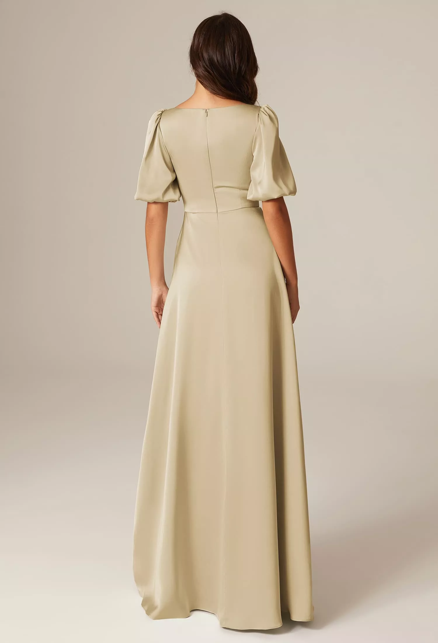 slim fit dress slacks Burnished Gold Velvet V-Neck Bridesmaid Dress Mermaid Floor-Length main image 0