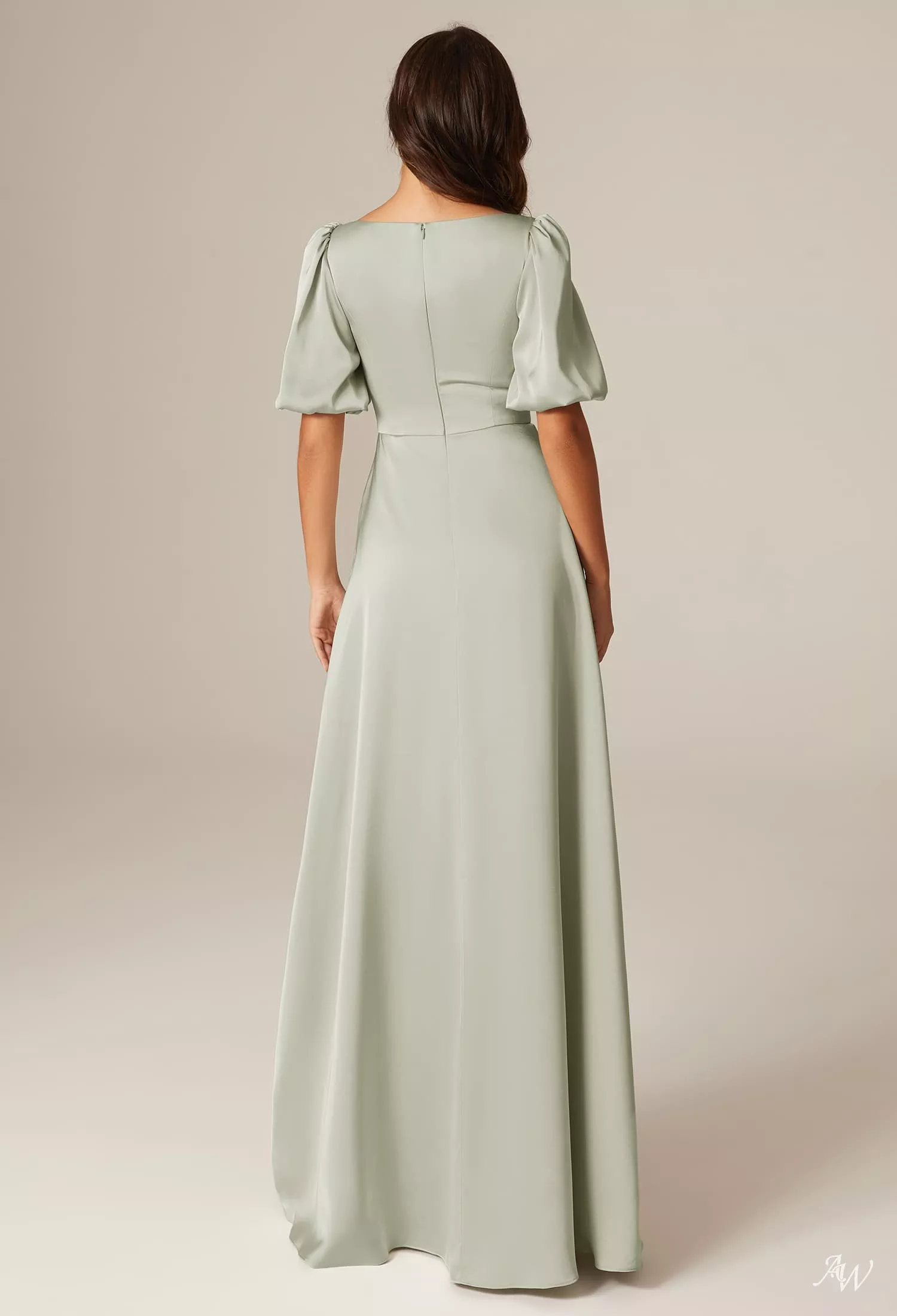 slim fit dress slacks Palasha Midi Dress in Satin Lime Green main image 0