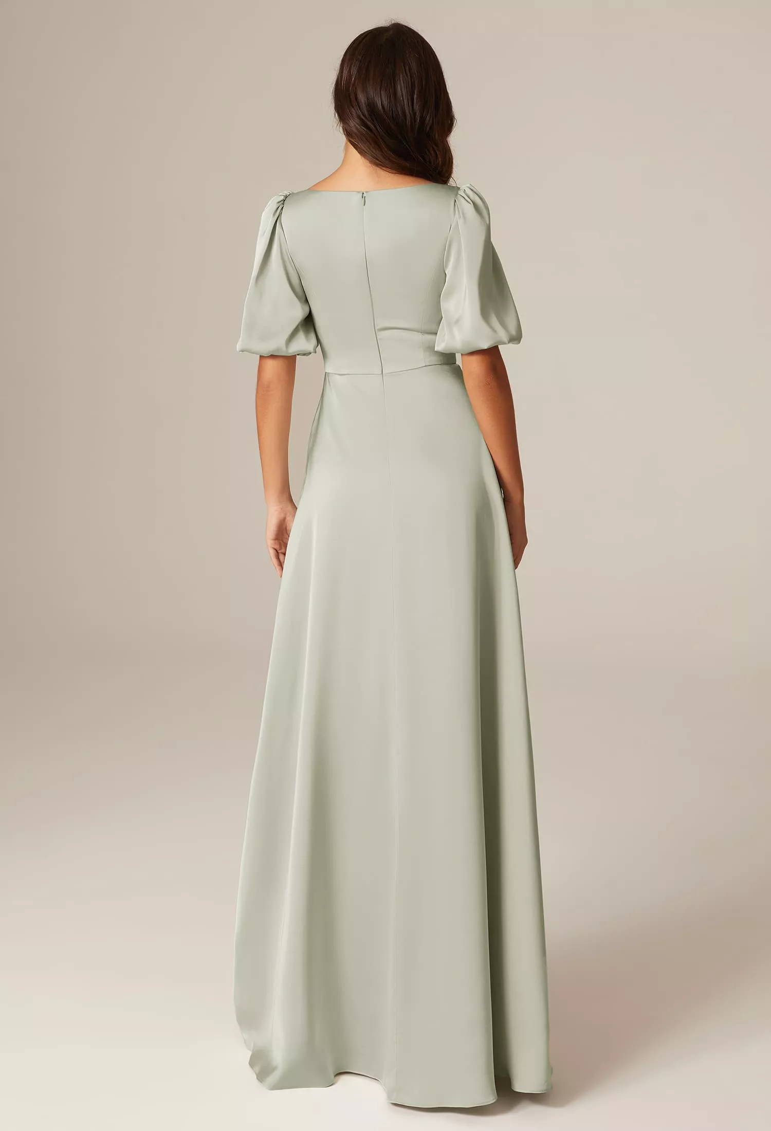 fitted lace wedding dress TDY Sage Green Short Infinity Bridesmaid Dress – Thedaintyard main image 0