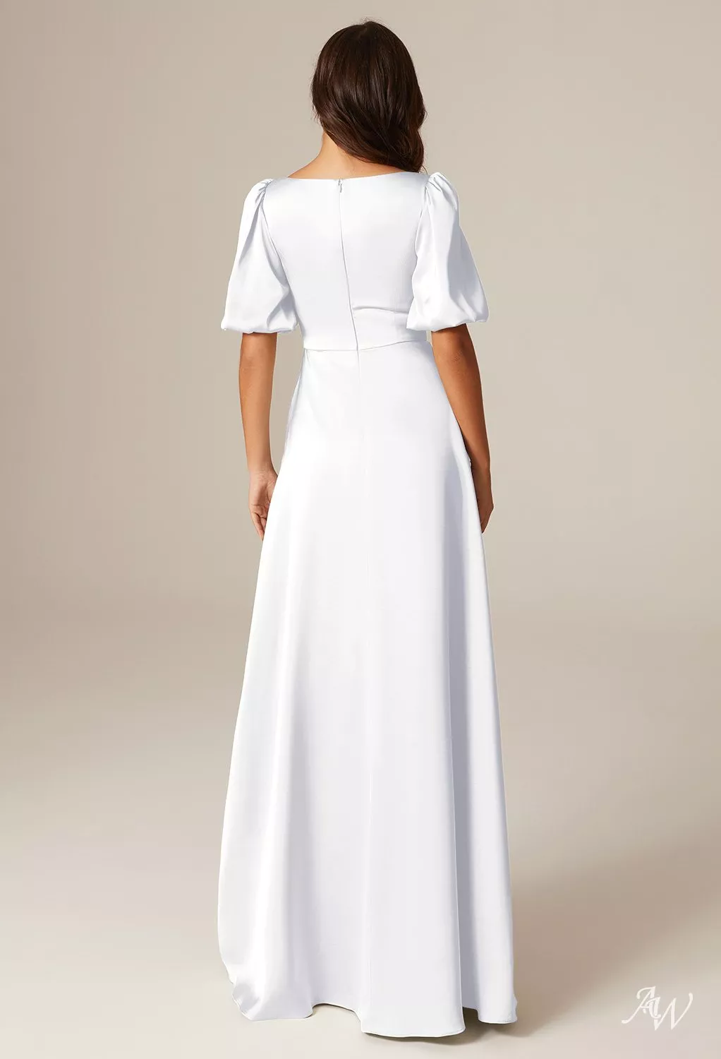 charmeuse and chiffon bridesmaid dress white by vera wang Vera Wang Bride