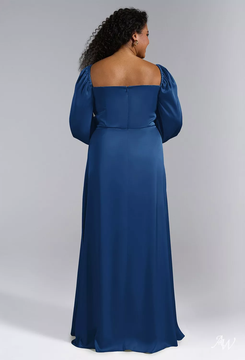 AW Florencia Dress, Hunter Green Satin Charmeuse Floor Length Sweetheart  Neckline Bridesmaid Dresses | AW.Bridal