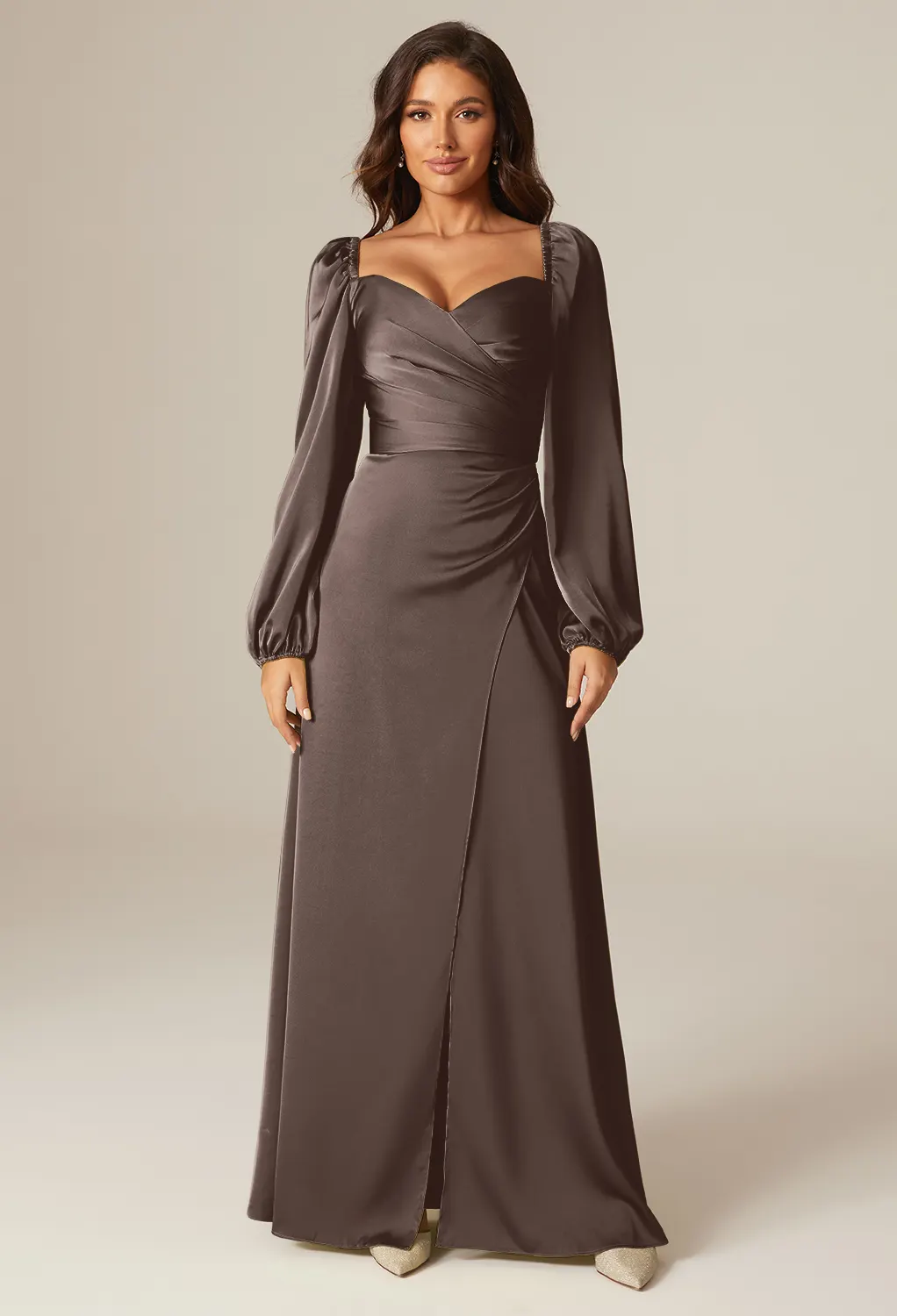 chinese dress ladies Ever-Pretty Long Sleeve Round Neckline Empire Waist Chiffon Formal Dress main image 1
