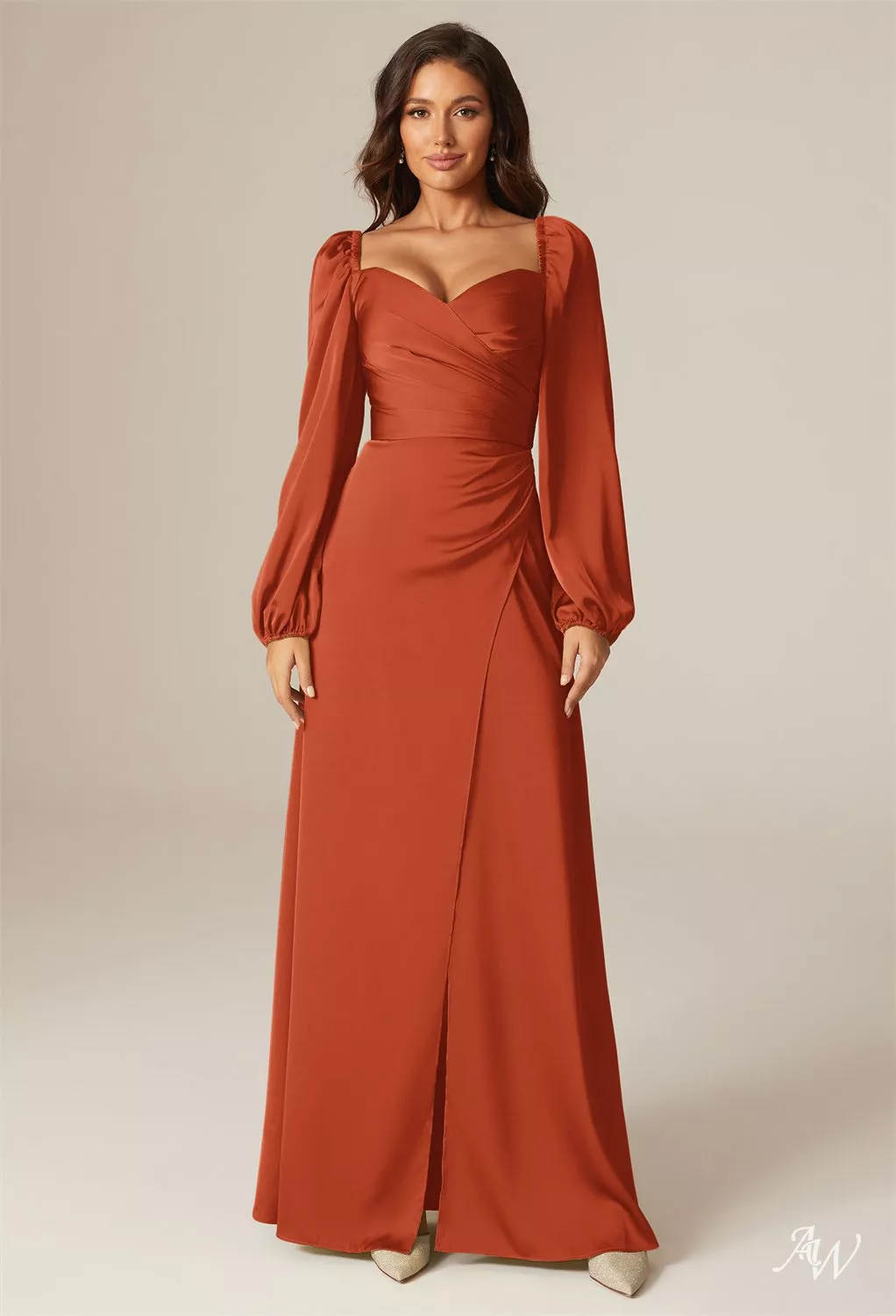 bridesmaid dresses tangerine One Shoulder Chiffon Bridesmaid Dresses – MarryLover