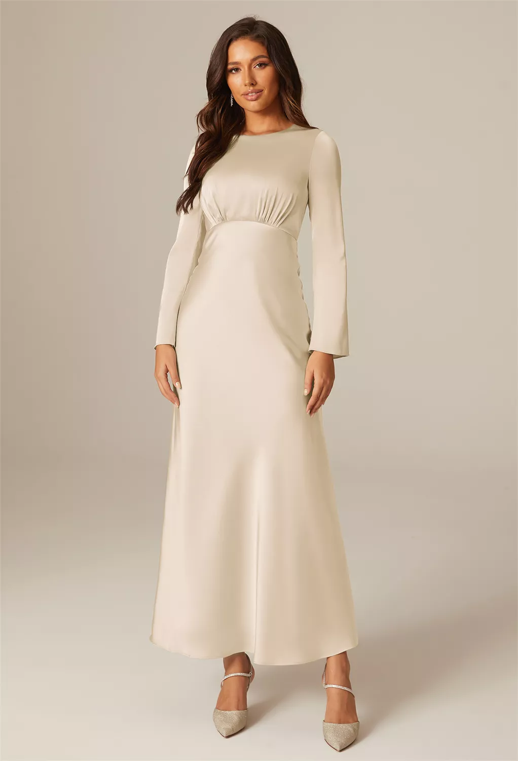 white christmas dresses Manhattan Slip Formal Dress Champagne