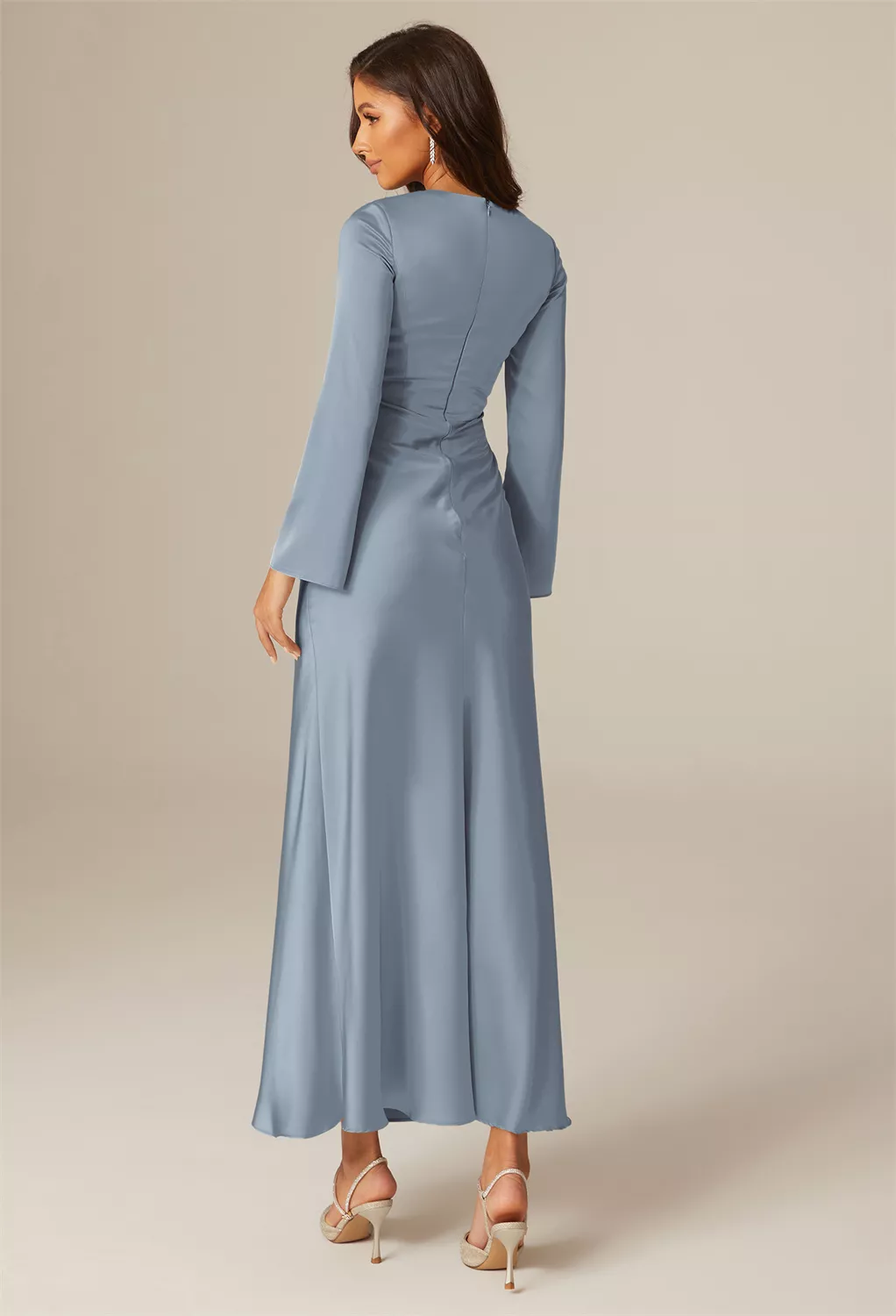 sachin and babi light blue dress Birdy Grey Maria Convertible Sleeves Empire Waist Maxi Dress Dusty Blue  Size M for Sale in La Costa, CA main image 1