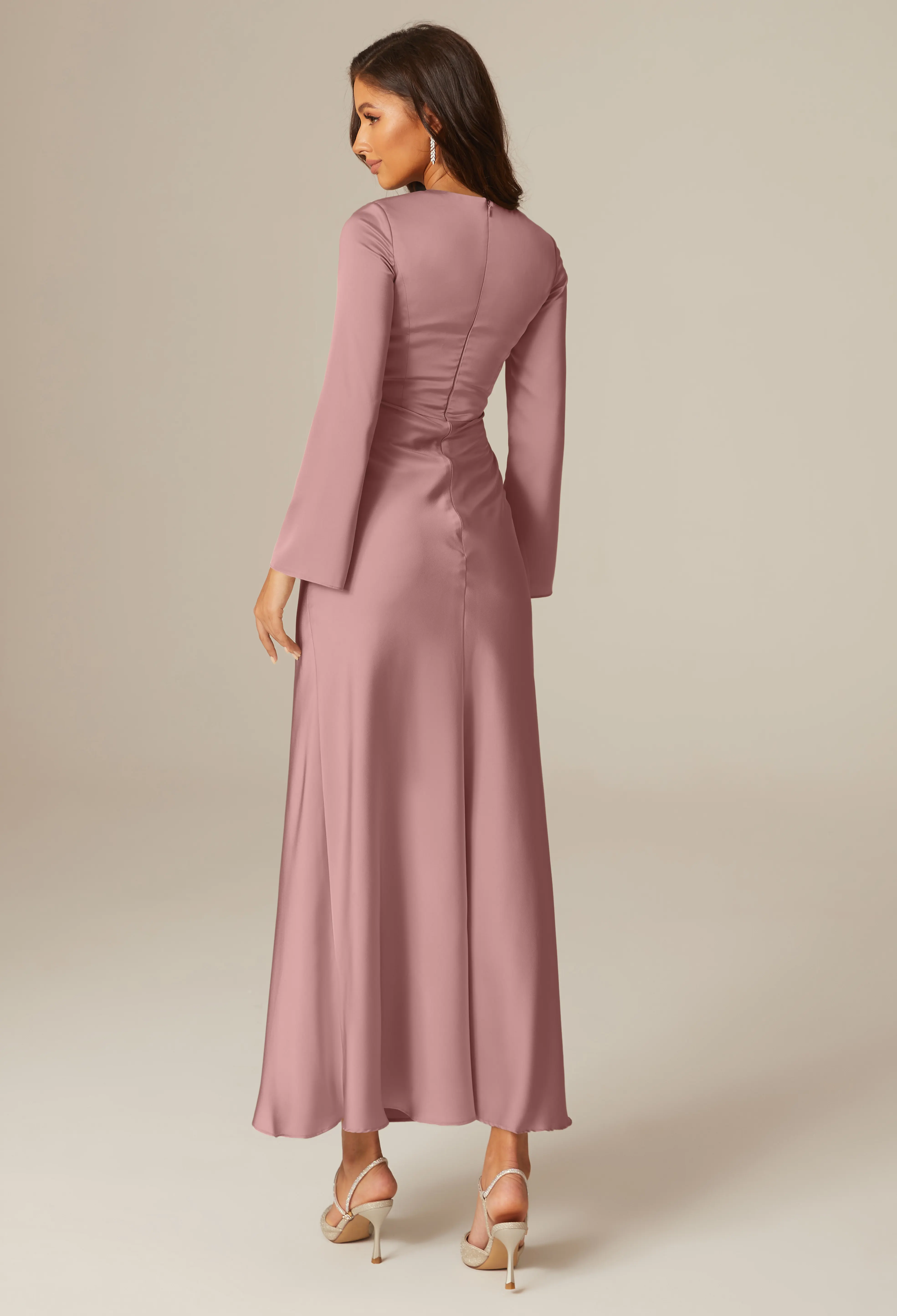strapless open back dress Madara Laced Back Ruffle Dress Hot Pink main image 0