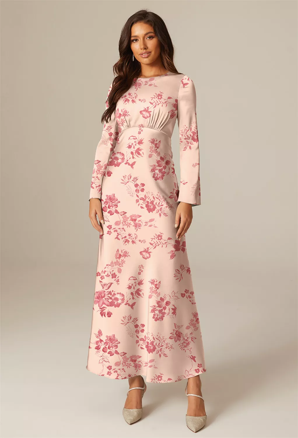 Pink Cherry Blossom Long Graduation Dresses Page 2 | AW.Bridal