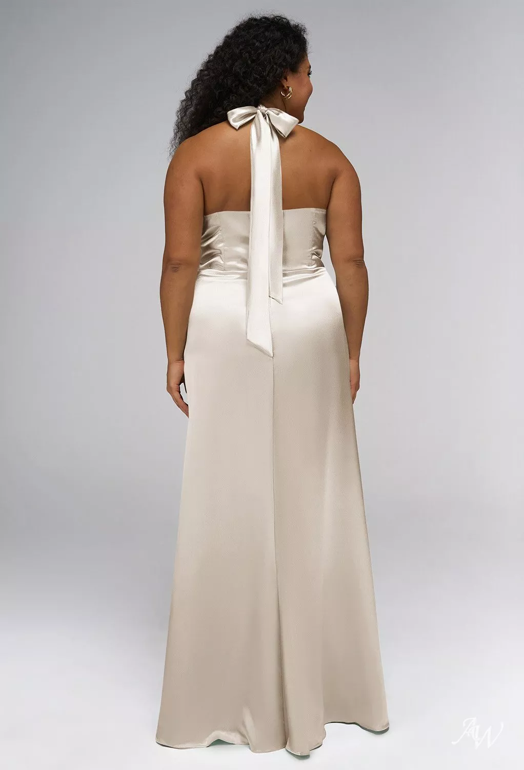 pale aqua bridesmaid dresses Caribbean A-line Lace Illusion Halter Chiffon Long Bridesmaid Dress Caribbean / US 10 main image 1