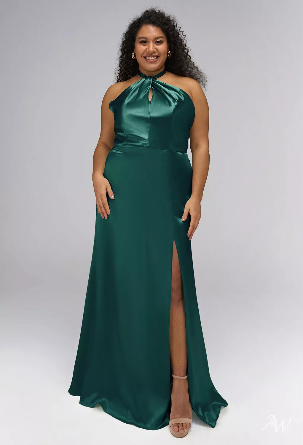hunter green plus size bridesmaid dresses Blake Dress Velvet Hunter main image 0