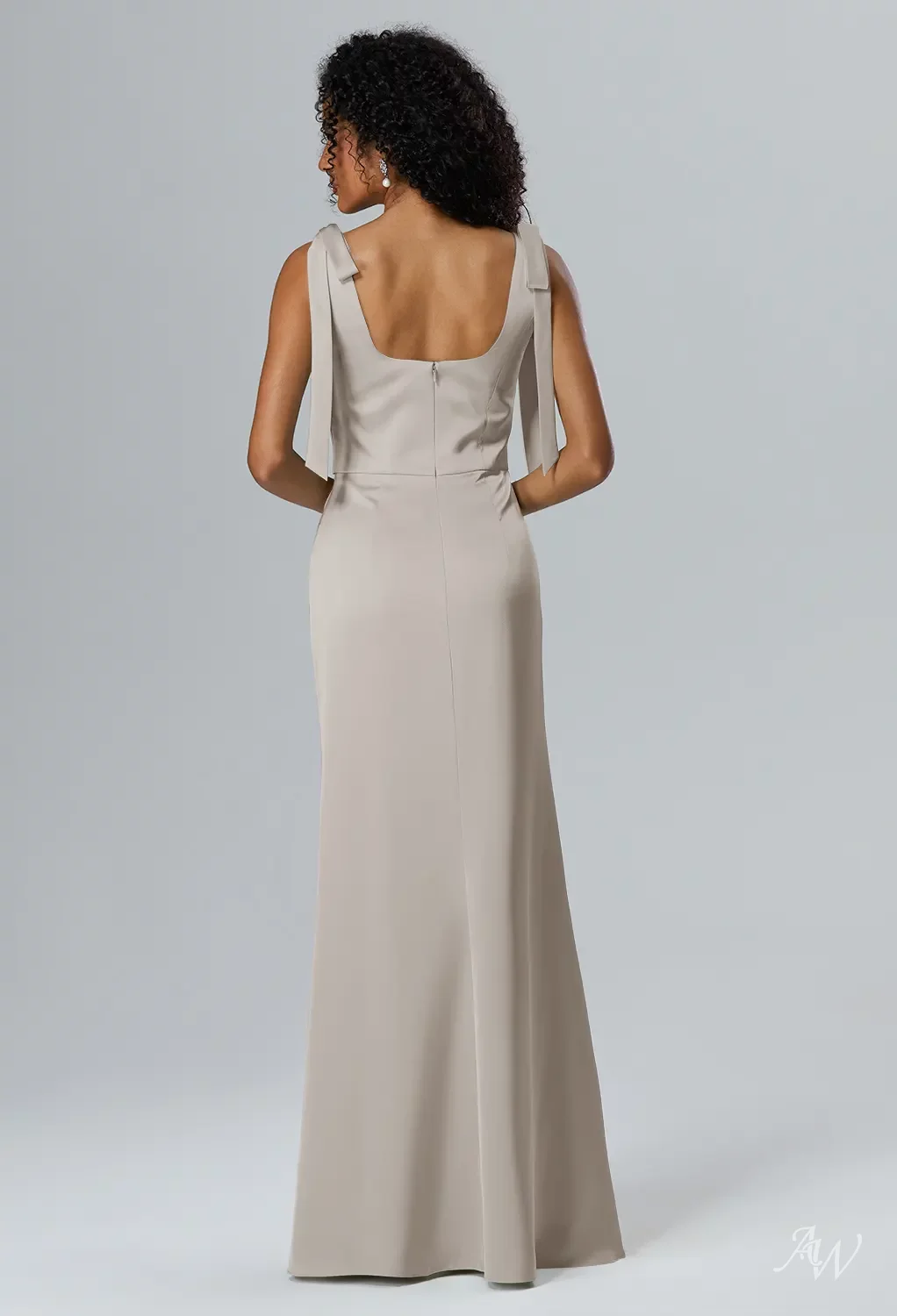 mushroom bridesmaid dresses AW.Bridal Mermaid Square Neckline Floor Length Sleeveless Satin Bow/Bowknot Bows Split Long Dress Taupe Size 8 Baby Girl Dresses – Testcm080726 Satin Charmeuse color:BLUE - NAVY MULTI