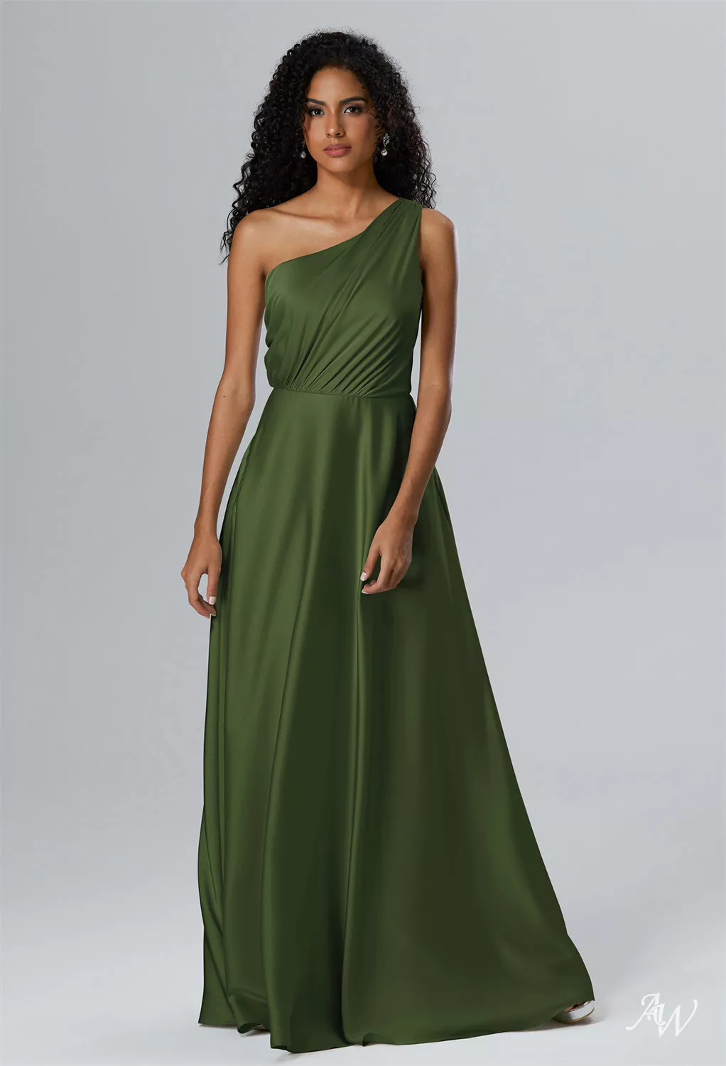 slim fit dress slacks Green Faille Strapless A Line Midi Dress With 3D Rose main image 1