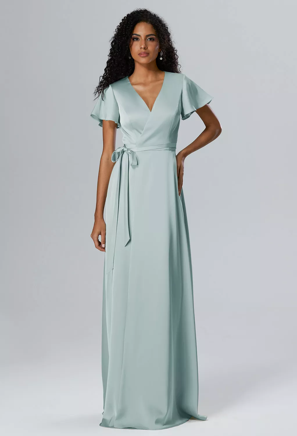 mist blue bridesmaid dresses Wedding Guest Dress | Dusty Pink, Mist Blue & Sage – CDCD418 main image 0
